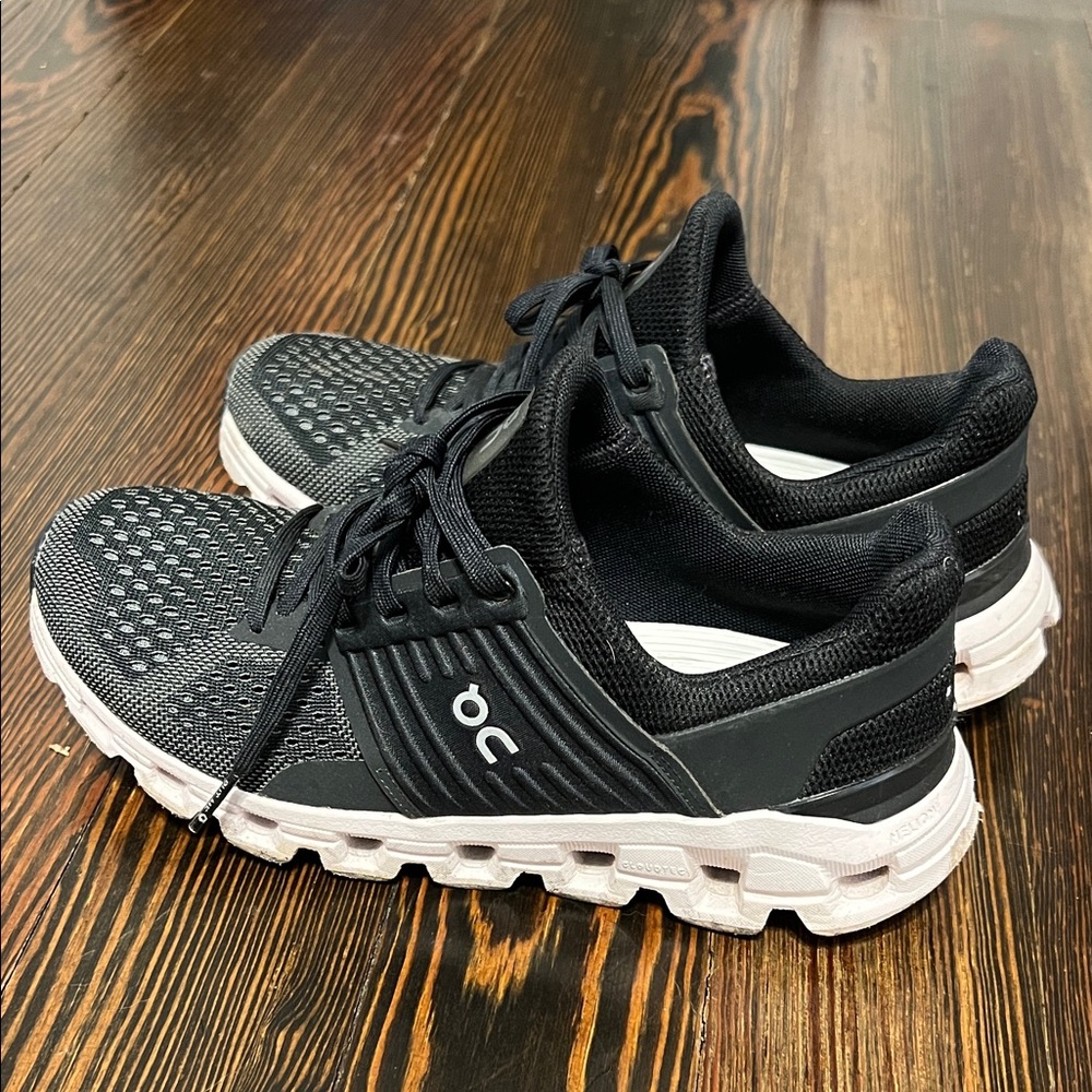 On Running Black and White Sneakers